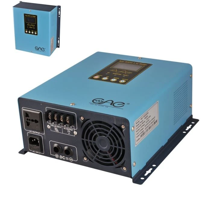 Home Use HSI 350W-1.2KW Off Grid Low Frequency Pure Sine Wave PowerInverter With PWM Solar Controller And AC Charger 12/24V DC