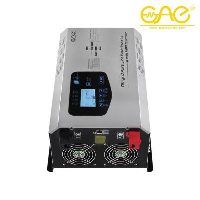DC to AC varyateur sèl faz ibrid solè varyateur 5kw solè konvètisè varyateur ak chaj kontwolè 50A